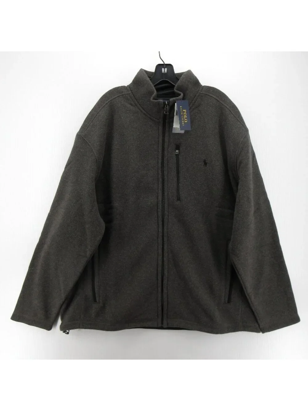 Polo Ralph Lauren Jacket 2XB Big Sweater Fleece Pony Heathered Full Zip